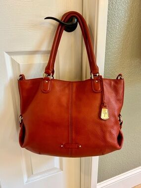 Cole Haan Burnt Orange Leather Tote 🍁🍊